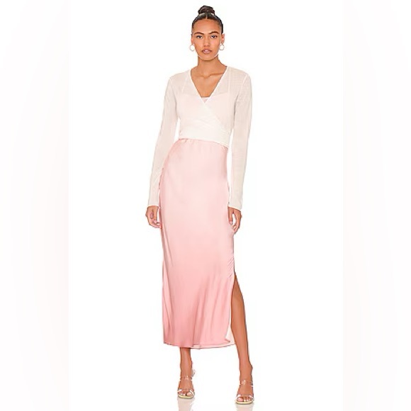 ALLSAINTS Ombre 2-In-1 Dress in Pink Nectar Slip Dress Size M - Picture 4 of 8